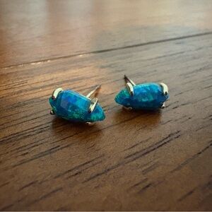 Kendra Scott Vibrant Blue Opal Earrings